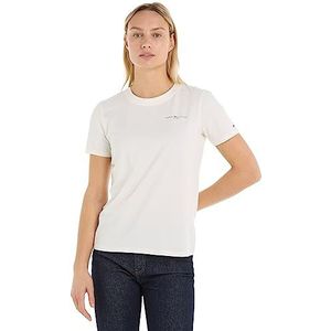 Tommy Hilfiger S/S gebreide tops voor dames, Ecru, S