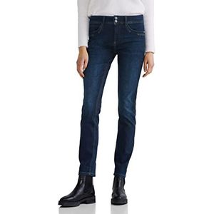 Street One Jeansbroek voor dames, Dark Brilliant Indigo Wash, 25W x 32L