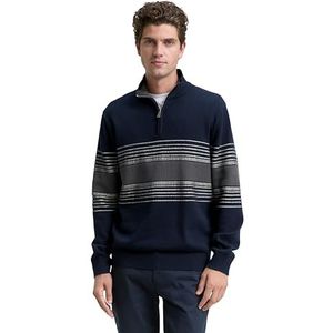 TOM TAILOR heren trui, 38795 - Navy Grey White Color Block, XXL