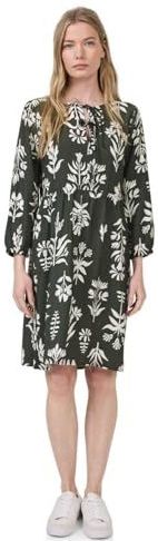 Street One - Studio - Jurk - Groen - Met Print en Strikjes