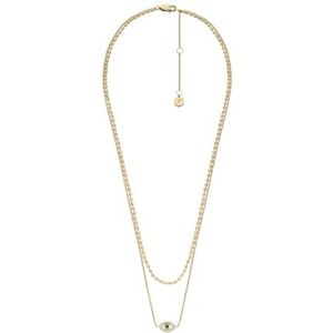 Fossil Dames Sutton gouden roestvrij stalen ketting, JF04792710, Length: 410mm+50mm, Roestvrij staal, Geen edelsteen