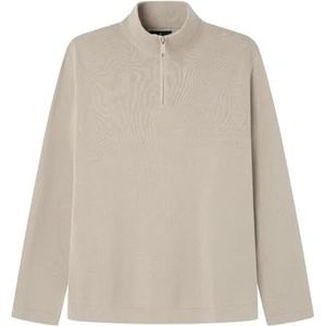 Springfield Gg12 Half Milano gebreide trui met opstaande kraag, zand, maat S