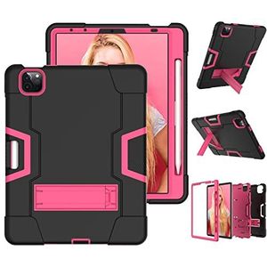 iPad Pro 12,9 inch hoesje 2021 5e generatie: zware militaire kwaliteit drop getest schokbestendig full body bescherming met standaard en strap case voor iPad Pro 12,9 inch 5e generatie 2021