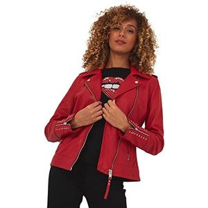 Joe Browns Dames Retro Marty leren jas, rood, 6