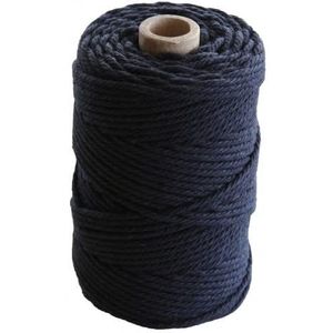 Katoenen touw, 2,2 mm, 70 m, 200 g, marineblauw