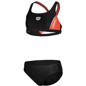 Arena Meisje G Thrice Jr Twee Stuks R, Zwart-calypso Koraal-wit, 62 cm