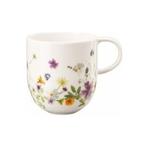 Rosenthal Brillance Grand Air beker met handvat, koffiebeker voor warme dranken, beker van bone China, servies voor vaatwasser, Ø 7,4 cm, h 8,6 cm, 340 ml, meerkleurig paars