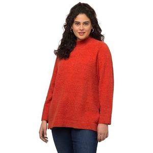 Ulla Popken Trui voor dames, knuffellook, roodoranje, 42/44