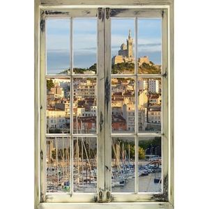Acryl glas afbeelding ""Un Regard sur Marseille"" 40 x 60 cm | Moderne wanddecoratie Scenolia | Made in France