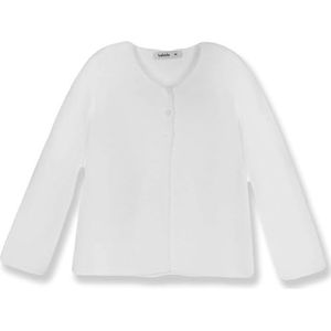 BABIDU Gebreide jas, 100% katoen, basisuitrusting voor baby's, jongens, meisjes, uniseks, ronde hals, hypoallergene stof, zacht en ademend, ideaal voor winter en overgangsperiode, warme kinderkleding,