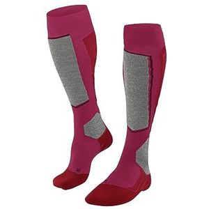 FALKE Dames SkiSokken SK2 Intermediate Vegan W KH Lyocell Functional Yarn Warm Dik 1 Paar, Rood (Rose 8680), 37-38