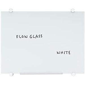 Bi-Office Whiteboard van glas, droog afwisbaar, niet magnetisch, kleur wit, 60 x 45 cm