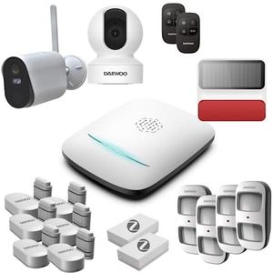 Alarmpakket PA511Z – Full 4G & Zigbee alarmsysteem, diervriendelijk, professionele kwaliteit, afstandsbediening, buitensirene, 2 camera's, compatibel met Amazon Alexa, Google Home