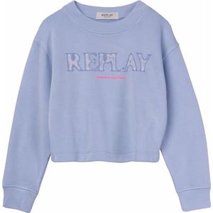 Replay cropped sweatshirt voor meisjes, 667 periwinkler, 8 Jaren