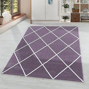 Ruitpatroon laagpolig tapijt plat tapijt slaapkamer woonkamer
