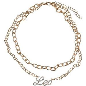 Urban Classics Uniseks halsketting Diamond Zodiac gouden necklace, kleur leo, maat één maat