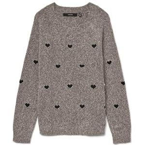 VERO MODA - Vmdoffy Intarsia Ls O-NCK - Trui - Maansteen - Normale Pasvorm