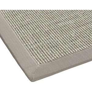 BODENMEISTER Sisal tapijt modern hoge kwaliteit grens plat weefsel, verschillende kleuren en maten, variant: beige lichtgrijs, 80x150