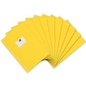 Oxford A4 boekenkaft met etiket, geel, 10 stuks