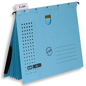 ELBA Meervoudige hangmappen chic, voor A4, van karton, blauw, pak van 5