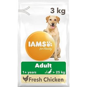 IAMS for Vitality Hondenvoer, droog kip, droogvoer voor volwassenen honden vanaf 1 jaar, geschikt voor grote honden, 3 kg