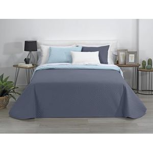 Estoralis | AVA | Omkeerbaar -Boutí-dekbed | Voor alle seizoenen | Kleur - Hemelblauw/steen | Voor 105 cm bed. (200 x 270 cm. Ancho x Alto) | Dekbedovertrek met quilten