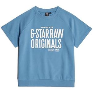 G-STAR SLess Regular Sweater voor meisjes, Blauw (Dk Azur D25569-01-040), 12 Jaar