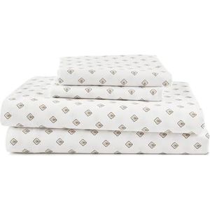 Martex 225 draadtelling elke dag Foulard geborsteld katoenmengsel vel set dubbele maat, wit