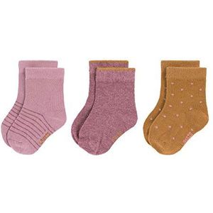 LÄSSIG Uniseks sokken voor kinderen en pasgeborenen, set van 3, palissander maat 23-26