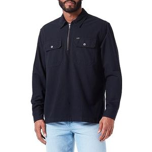 Lee Heren Half Zip Shirt, zwart, S