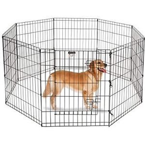 Puppybox, opvouwbare metalen oefenbehuizing met 80 cm panelen - omheining voor binnen en buiten voor honden, katten of kleine dieren van PETMAKER