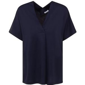 Seidensticker - Damesblouse - Donkerblauw - Jersey