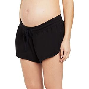 Motherhood Maternity Women's Maternity French Terry Underbelly Short, Black, Small