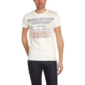 Wrangler T-shirts voor heren, ronde kraag, logo
