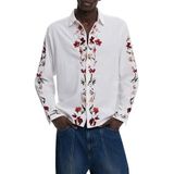 Desigual - Overhemd - Gemengde Kleuren - Bloemenprint - Lange Mouw