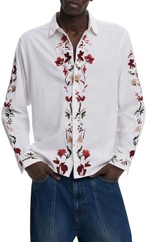 Desigual - Overhemd - Gemengde Kleuren - Bloemenprint - Lange Mouw