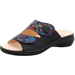 Think! Dames Camilla chroomvrij gelooide duurzame slippers, Notte combi 9030, 37 EU Schmal