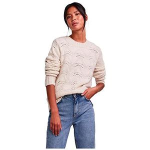 PIECES - PCBIBBI LS O-hals Knit NOOS - Pullover - Whitecap Grijs