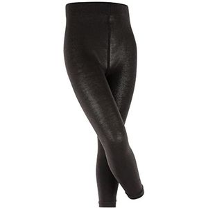 FALKE Uniseks-kind Legging Active Warm K LE Wol Functioneel Material Eenkleurig 1 Paar, Zwart (Black 3000), 98-104