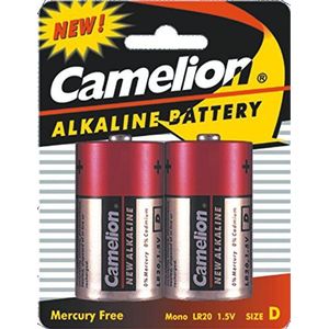 Camelion 59831 Pack 2 batterijen Alkaline Universal LR20 1,5 V 16500 mAh