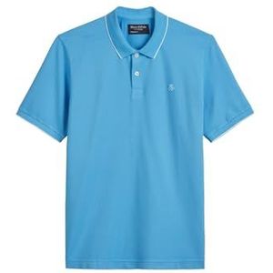 Marc O'Polo - Poloshirt - Azure Blue - Piqué - Korte Mouwen
