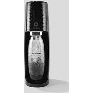 SodaStream Spirit One Touch Bruiswatertoestel Zwart - Zelf Bruisend Water In Enkele Seconden - Incl. Herbruikbare Fles en Koolzuurcilinder - Voorgeprogrammeerde Bruisniveaus - Extra Gebruiksgemak