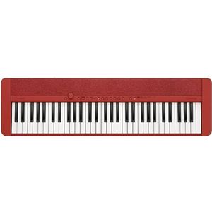 Casio CT-S1RD CASIOTONE Piano-toetsenbord met 61 aanslaggevoelige toetsen, rood