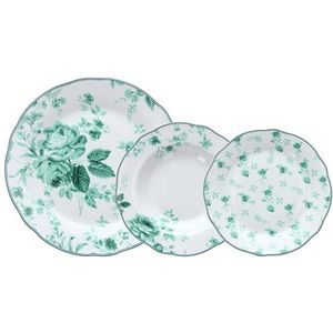 Tognana Botanika tafelservies 18-delig porselein groen