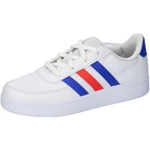 adidas Breaknet Lifestyle Court Lace Sneakers uniseks-kind, Ftwr White/Lucid Blue/Bright Red, 38 2/3 EU