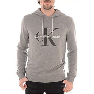Calvin Klein Jeans Hoodie voor heren, grijs (Light Grey Heather 073), S