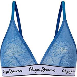 Pepe Jeans Dames Mesh BH, Dulwich Blauw, L, Dulwich Blauw, L