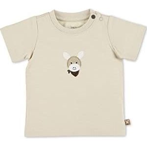 Sterntaler Unisex Baby GOTS korte mouwen ezel Emmi T-shirt, beige, 68 cm
