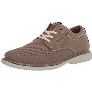Nunn Bush Otto Plain Toe Knit veterschoen voor heren, met lichte Oxford-zool, taupe, 41.5 EU
