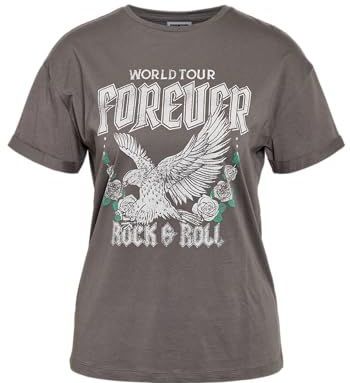 Charcoal Gray - T-shirt - Korte Mouwen - Ronde Hals - Zonder Sluiting